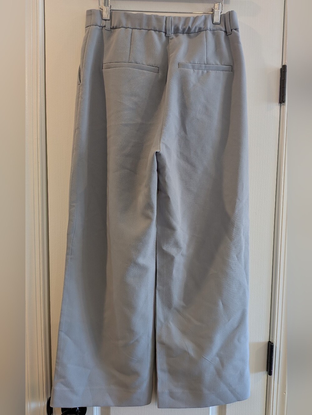 Abercrombie & Fitch Sloane Tailored Wide Leg Pleated Trousers Gray Pants Sz 10P - Picture 7 of 13